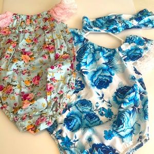New Set of 2 Summer Fun One Pieces Size 12-18months